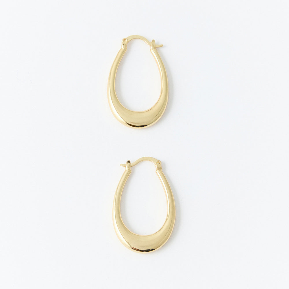 Sfera Aretes de aro en forma de pera Dorado