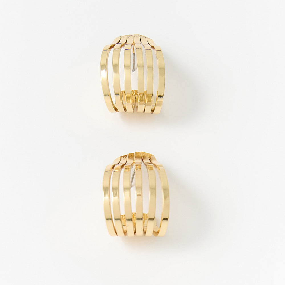 Sfera Aretes metálicos de varios aros en forma de pera