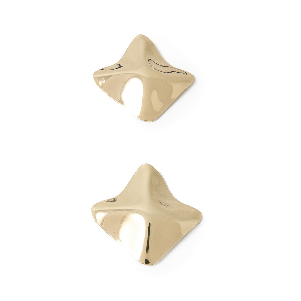 Sfera Aretes metálicos cuadrados con textura Dorado
