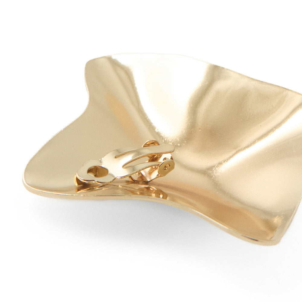 Sfera Aretes metálicos cuadrados con textura Dorado