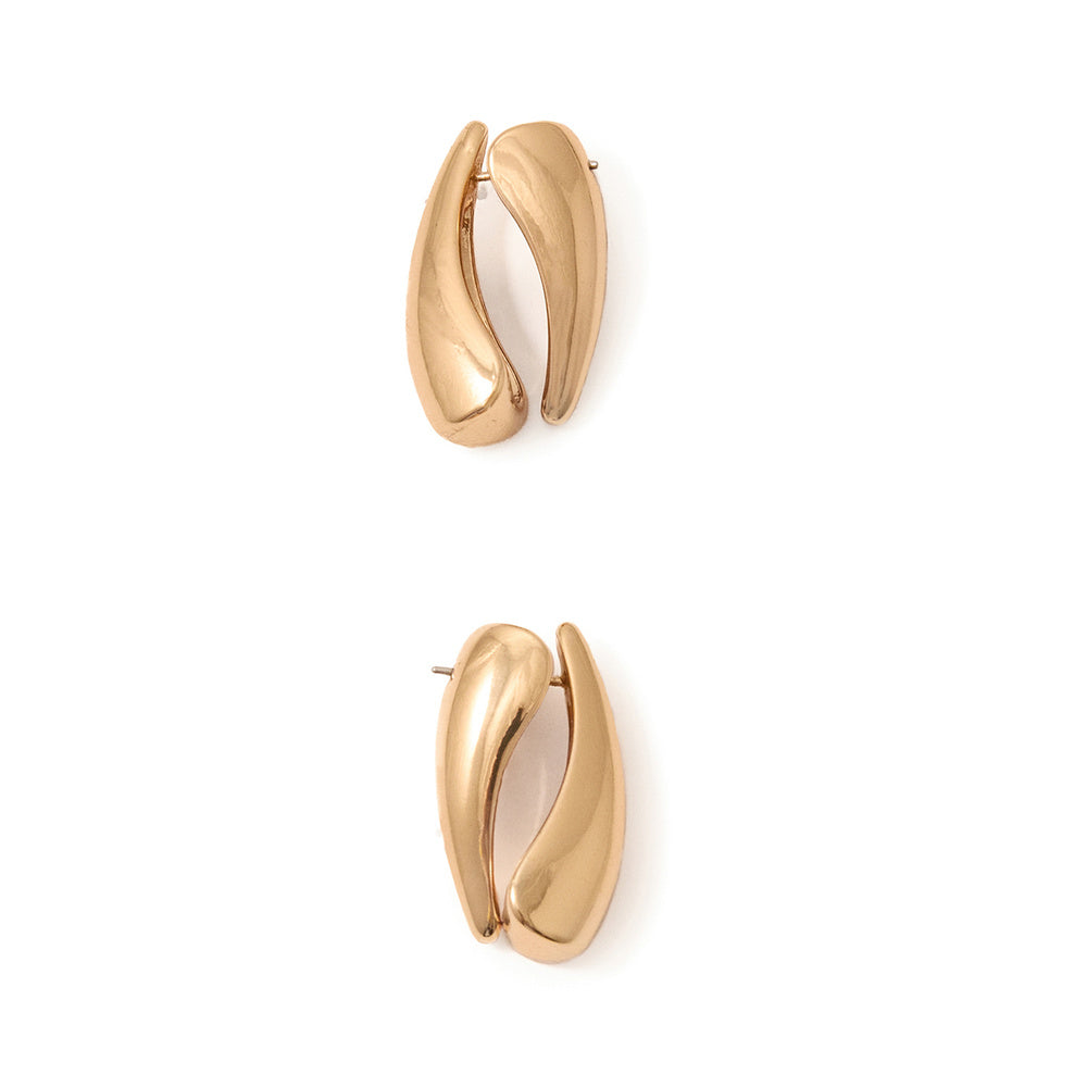 Sfera Aretes metálicos en forma de gota Dorado