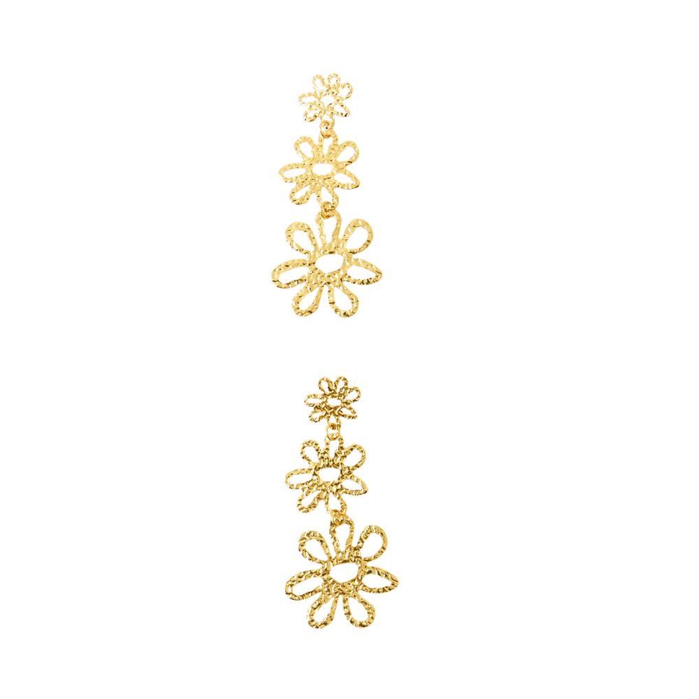 Sfera | Pendientes triple flor para dama