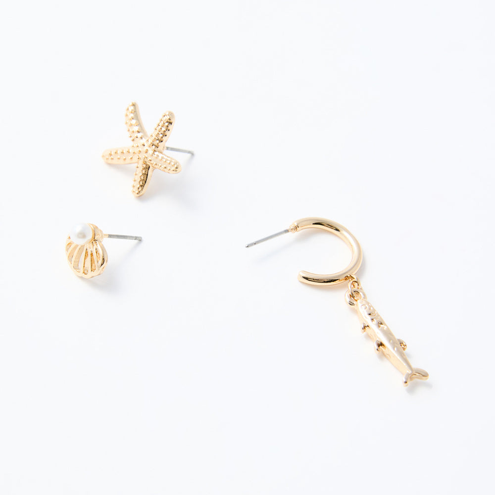 Sfera Set de 6 aretes con motivos marinos