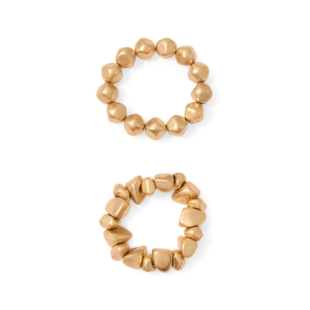 Sfera Set de 2 pulseras elásticas con acabado cepillado
