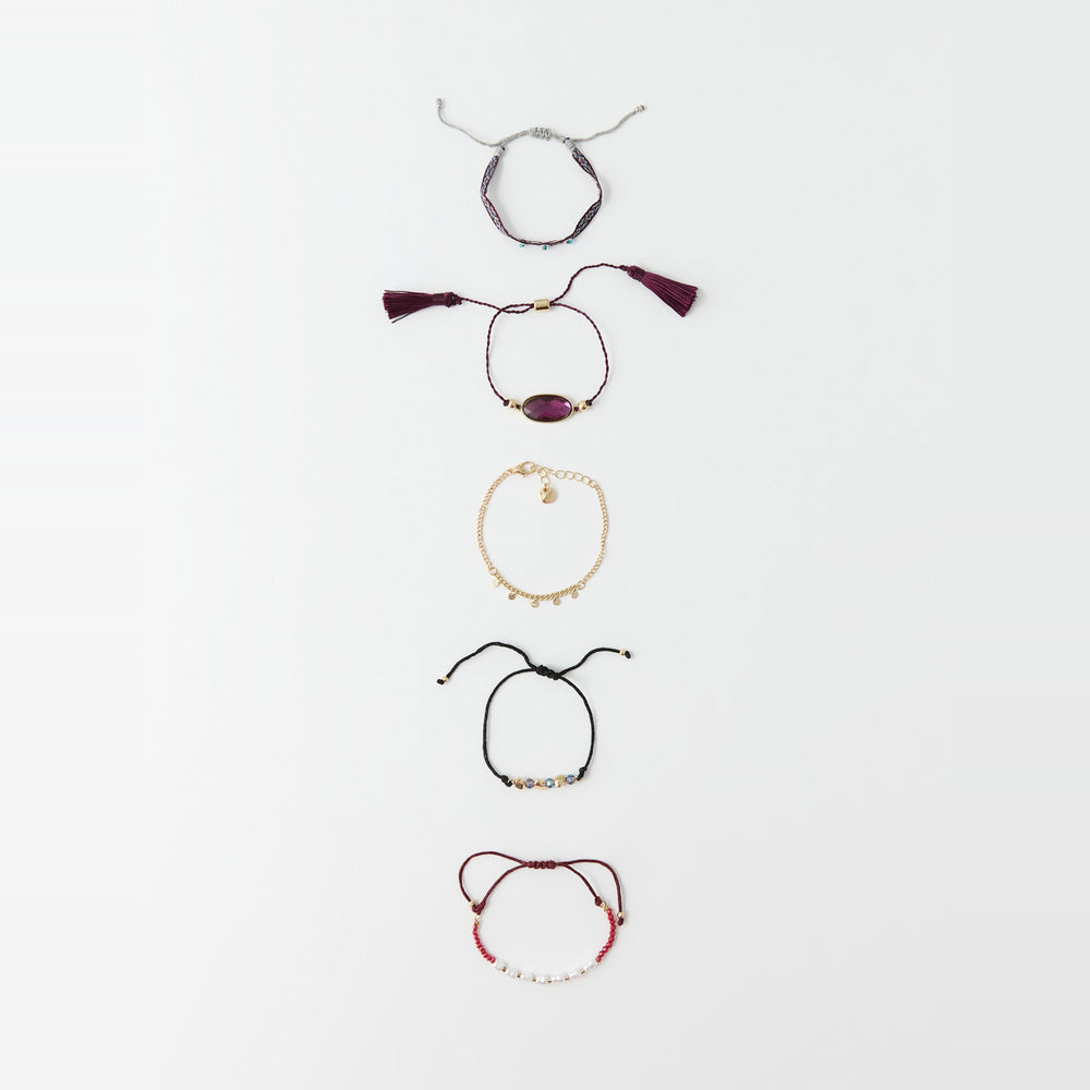 Sfera Set de 5 pulseras variadas ajustables