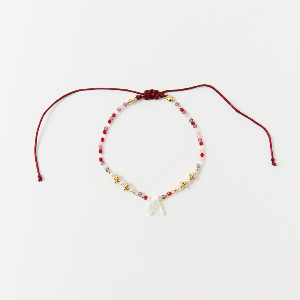 Sfera Pulsera de cuentas con inicial A