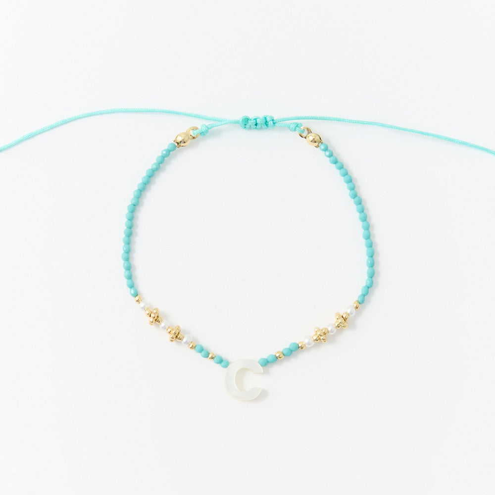Sfera Pulsera de cuentas con inicial C