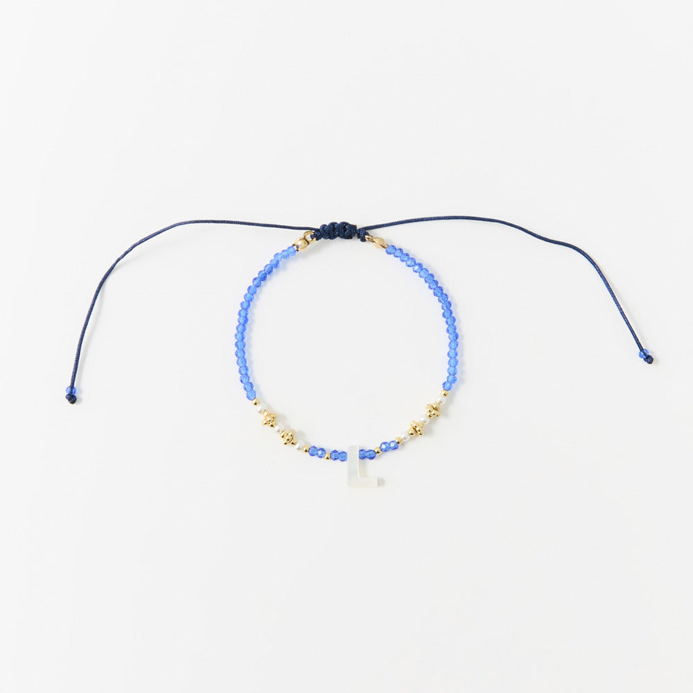 Sfera Pulsera de cuentas con inicial L