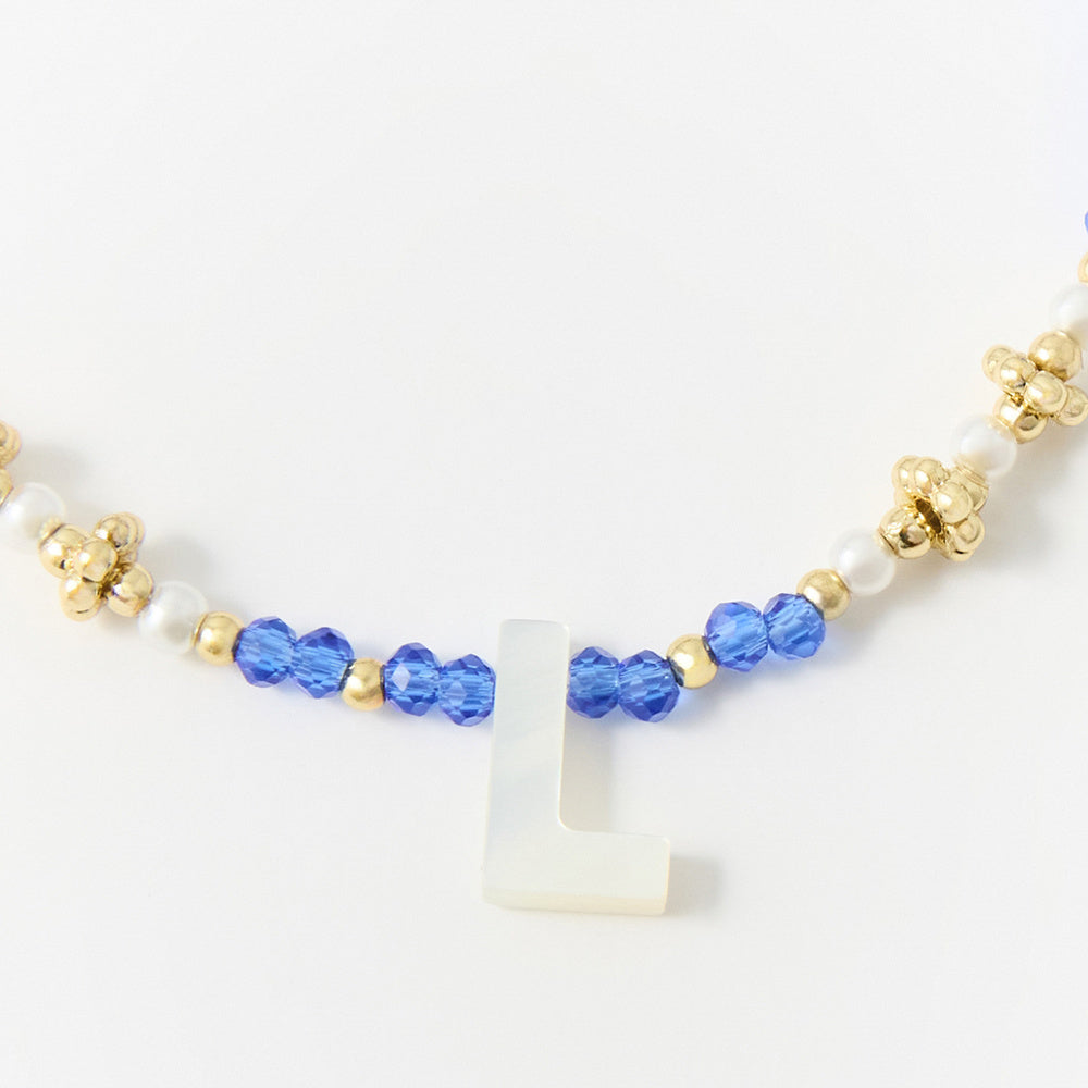 Sfera Pulsera de cuentas con inicial L