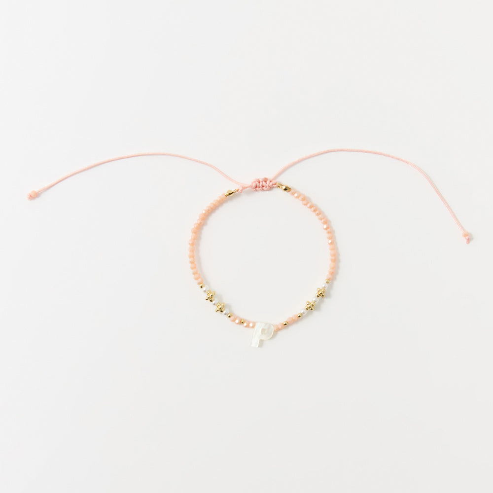 Sfera Pulsera de cuentas con inicial P