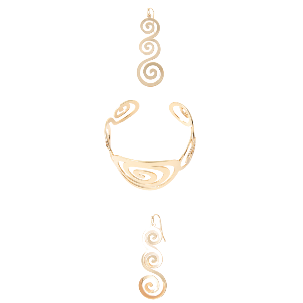 Sfera | Conjunto pendientes espirales para dama
