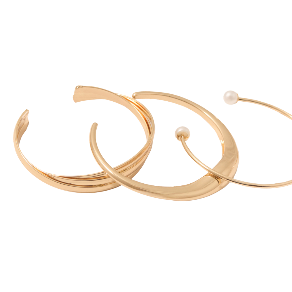 Sfera | Set 3 pulseras labradas para dama