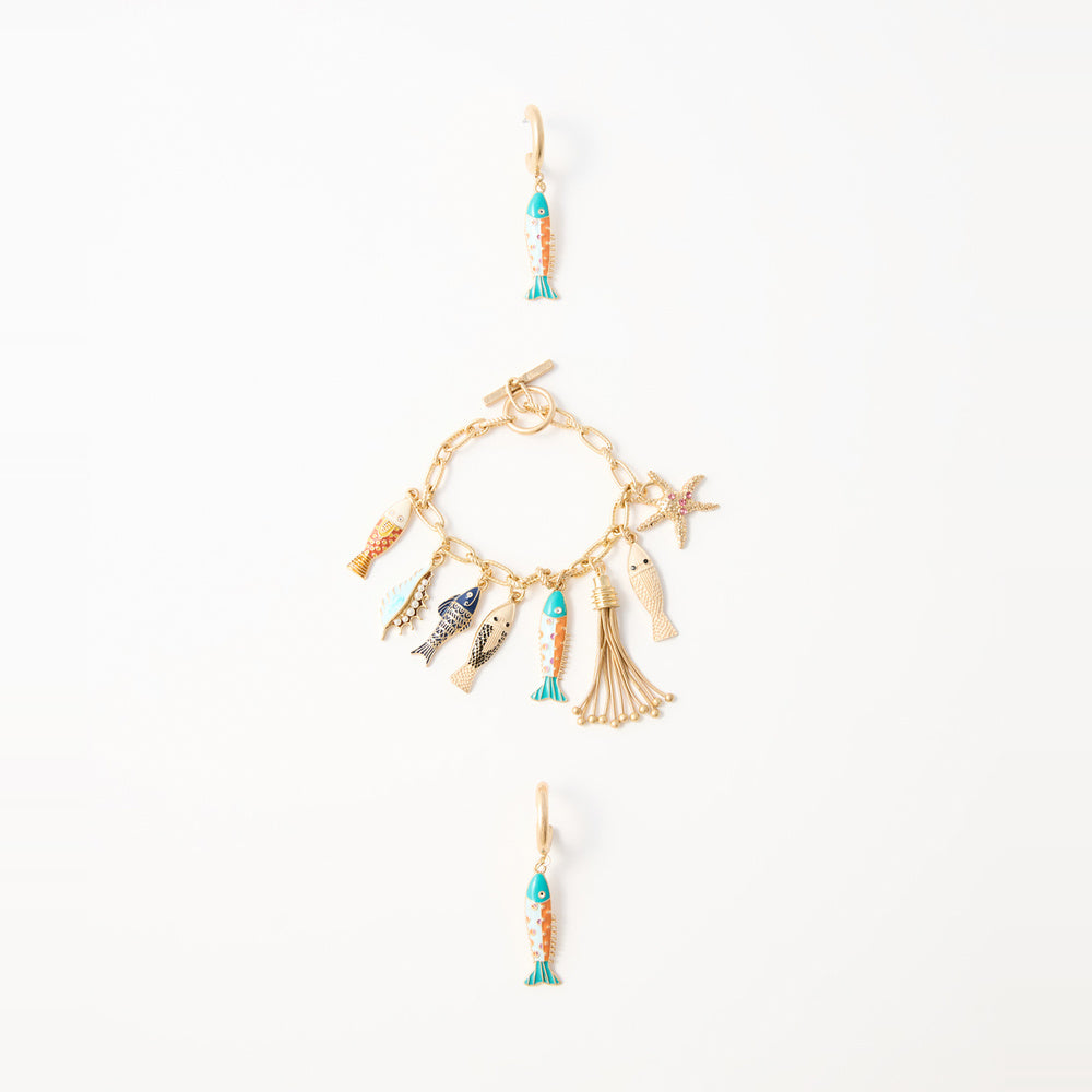 Sfera Conjunto de aretes y pulsera con peces