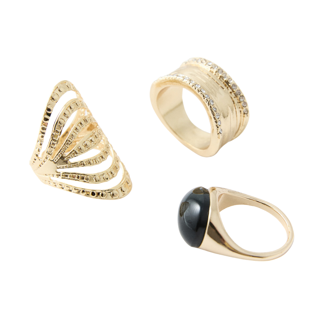  anillos y pendientes de sfera metalizados Sfera - vista 2