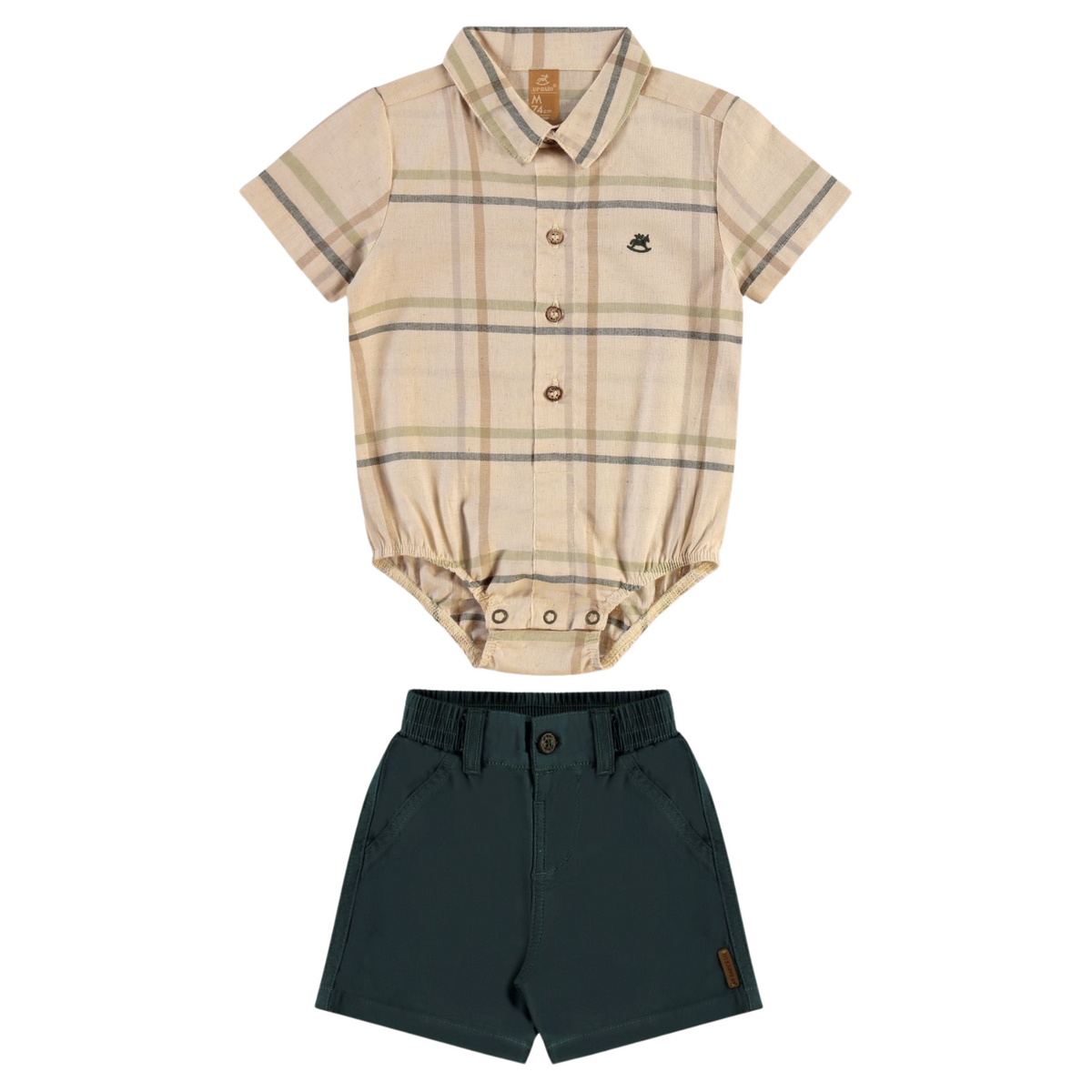 Up Baby | Conjunto body  Camisa y  Bermuda