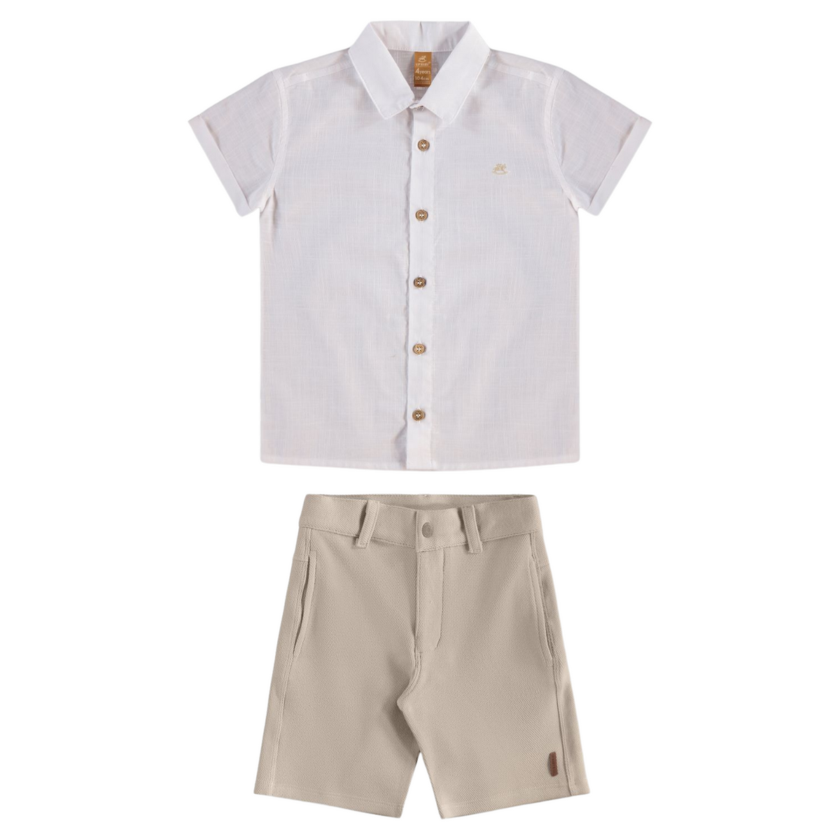 Up Baby | Conjunto Camisa En Tejido y Bermuda