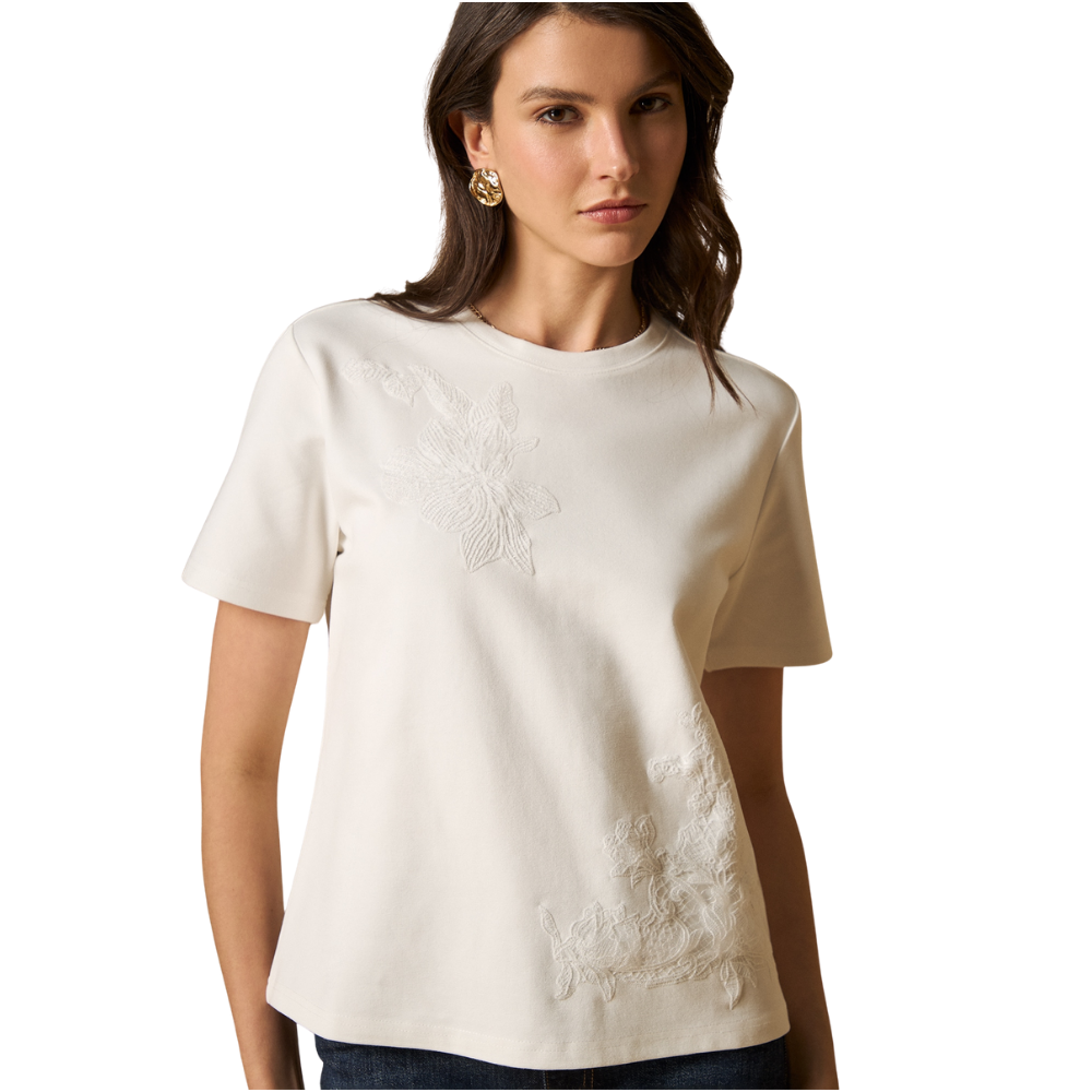 Esprit | Camiseta Manga Corta Con Bordados Florales Para Mujer