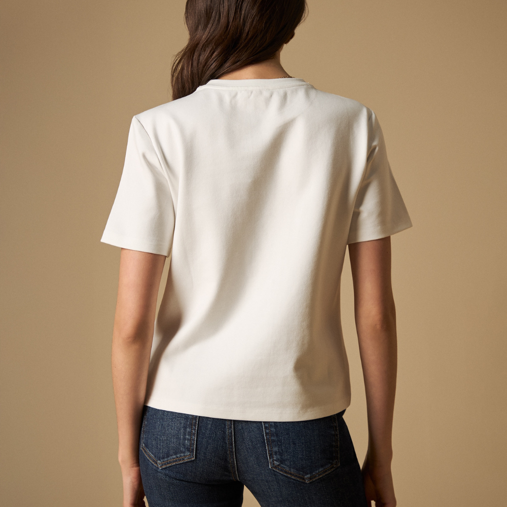 Esprit | Camiseta Manga Corta Con Bordados Florales Para Mujer