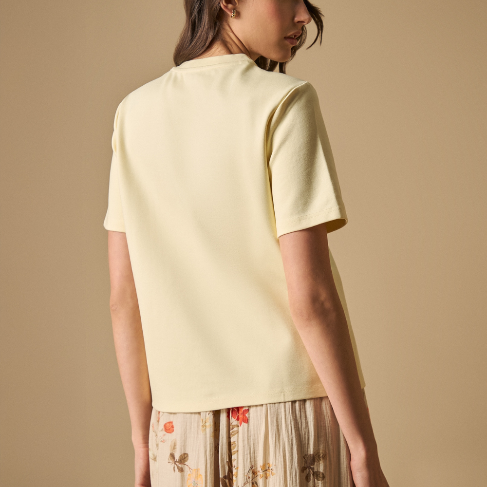 Esprit | Camiseta Manga Corta Con Bordados Florales Para Mujer