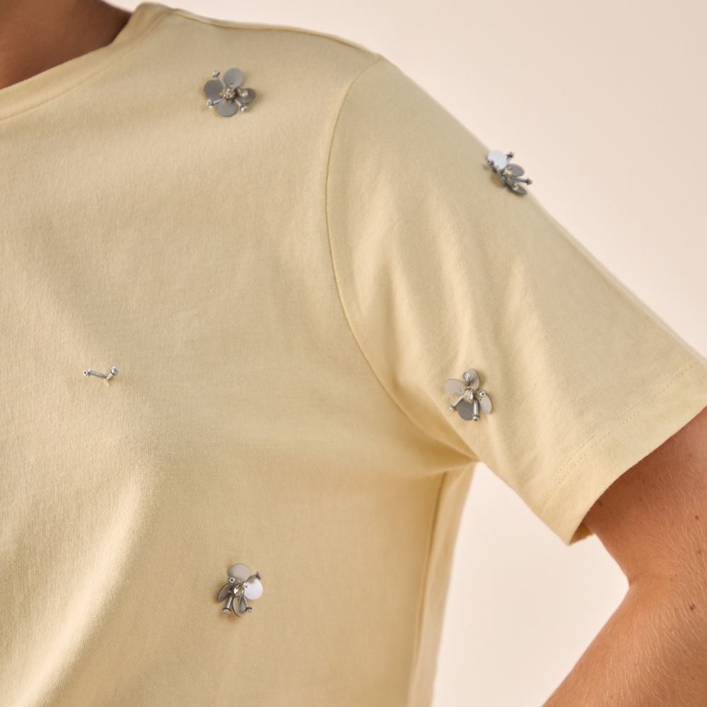 ESPRIT | Camiseta con Flores Bordadas para Mujer