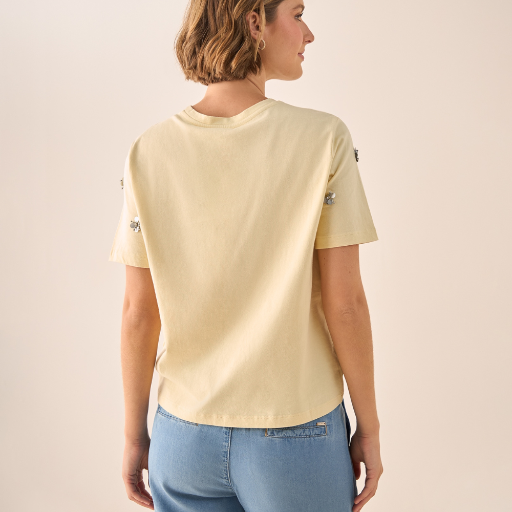 ESPRIT | Camiseta con Flores Bordadas para Mujer