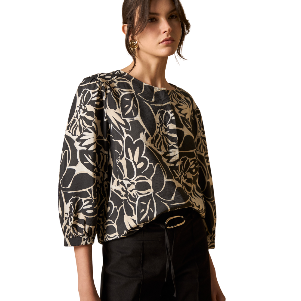 Esprit | Camisa Estampado Floral Cuello Redondo para Dama