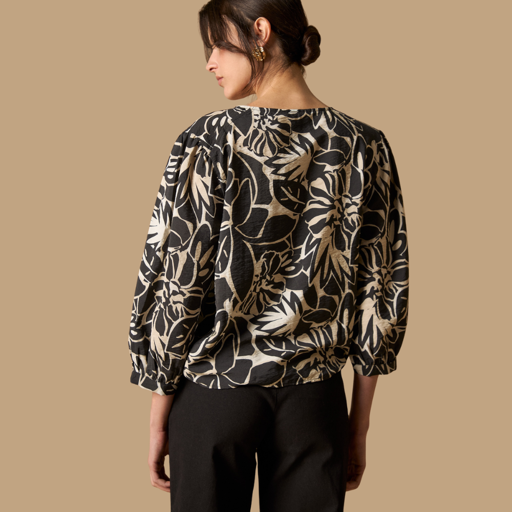 Esprit | Camisa Estampado Floral Cuello Redondo para Dama