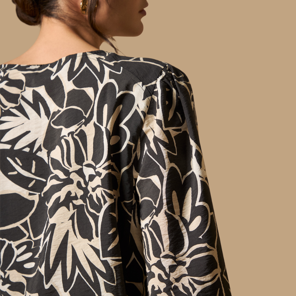 Esprit | Camisa Estampado Floral Cuello Redondo para Dama