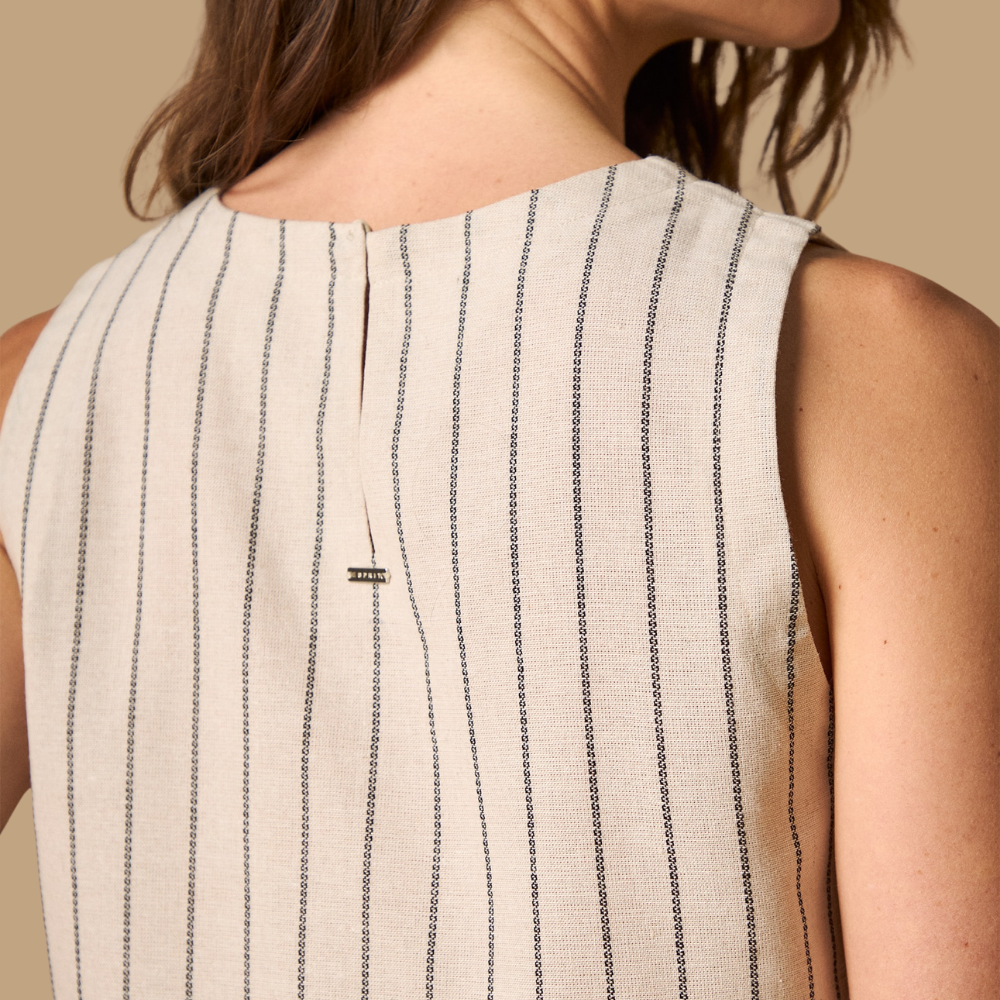 Esprit | Blusa Sin Mangas con Estampado de Rayas para Dama