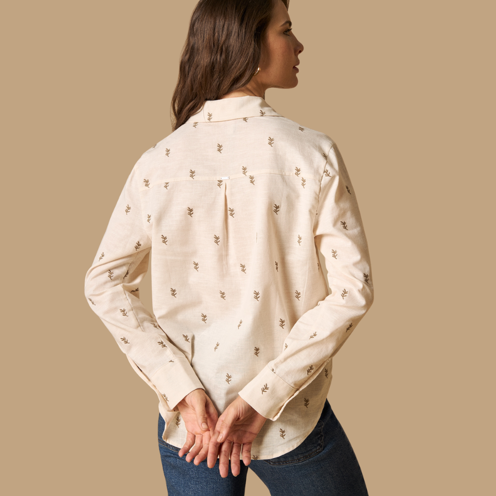 Esprit | Camisa Clásica con Bordados para Dama