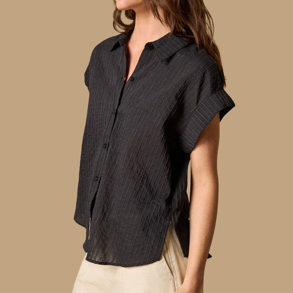 Esprit | Camisa Manga Corta con Rayas para Dama
