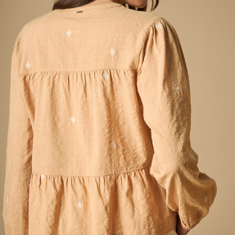 Esprit | Camisa Mangas Abullonadas Con Fruncidos Para Mujer