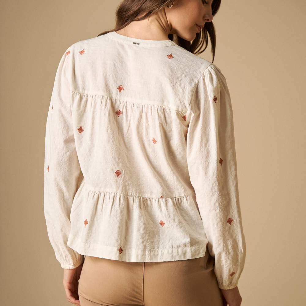 Esprit | Camisa Mangas Abullonadas Con Fruncidos Para Mujer