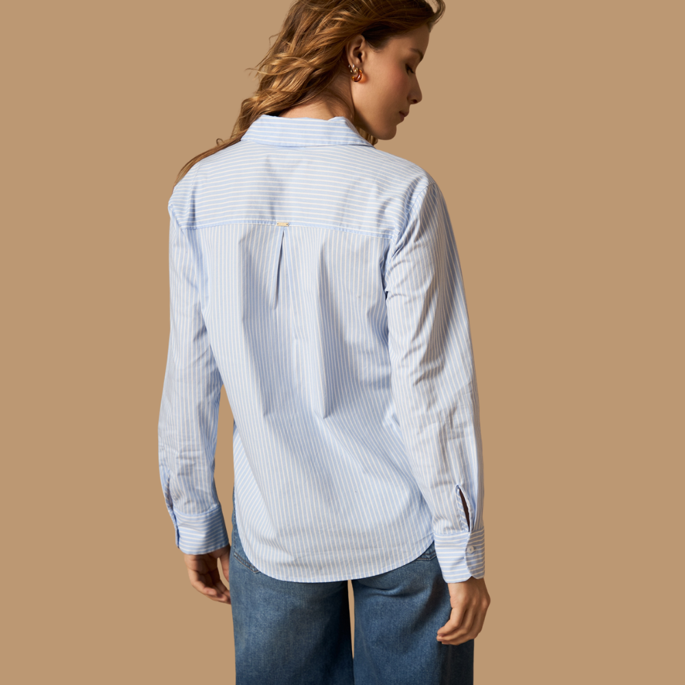 Esprit | Camisa de Rayas Bordada para Dama
