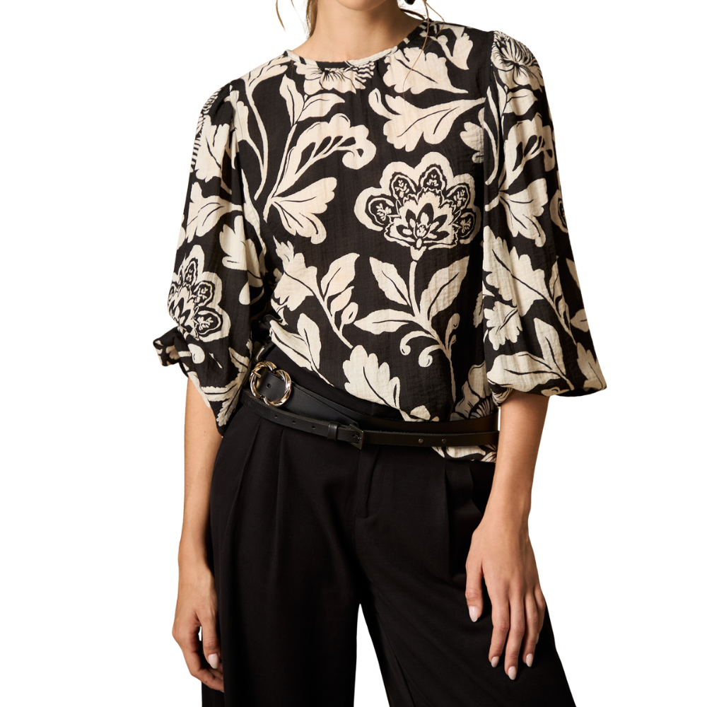 Esprit | Blusa de Manga Acampanada y Estampado Floral Dama