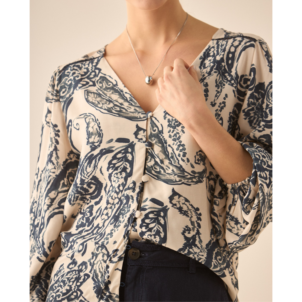 Esprit | Camisa Manga larga Estampada para Mujer