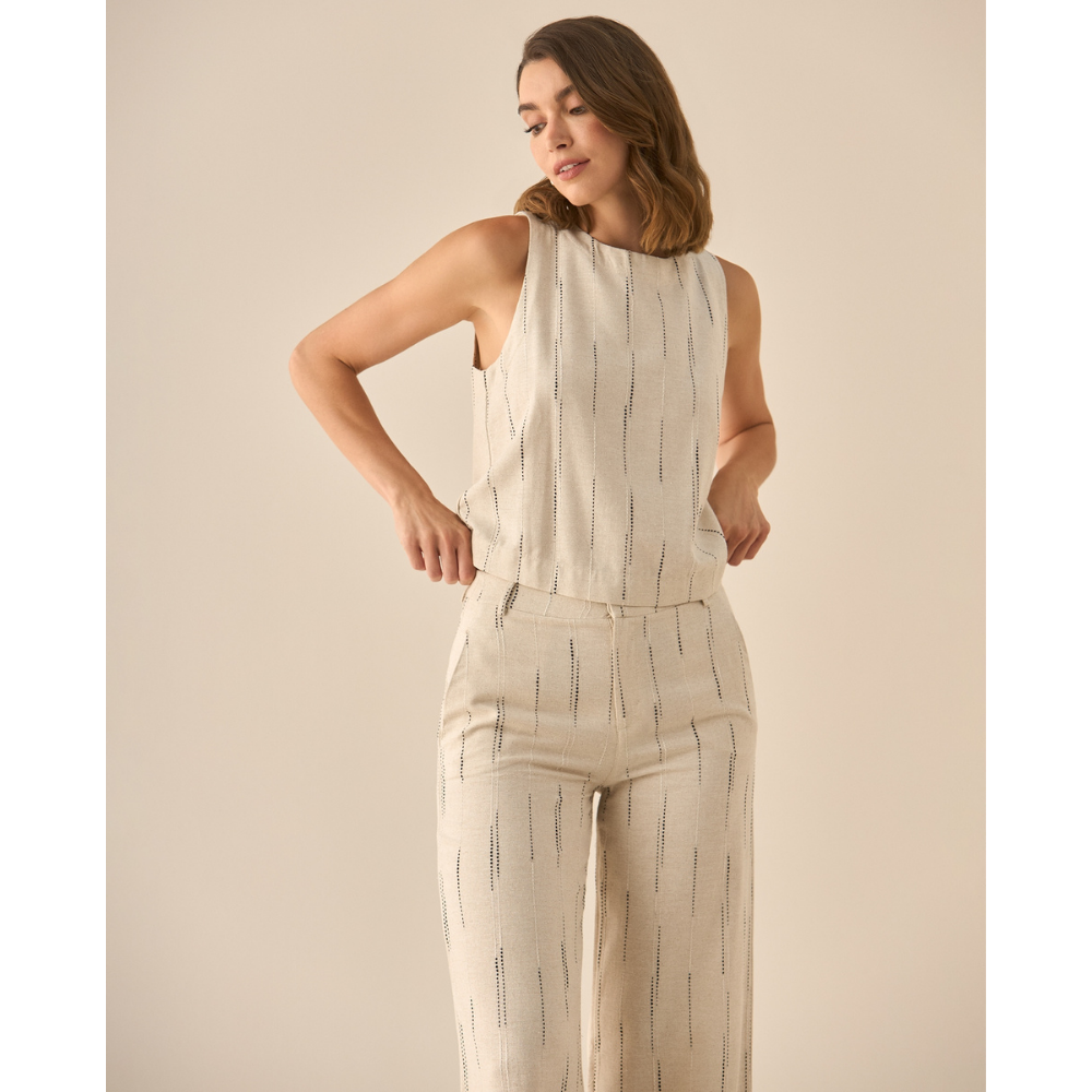 Esprit | Camisa Sin Manga Con Cuello Redondo Para Mujer