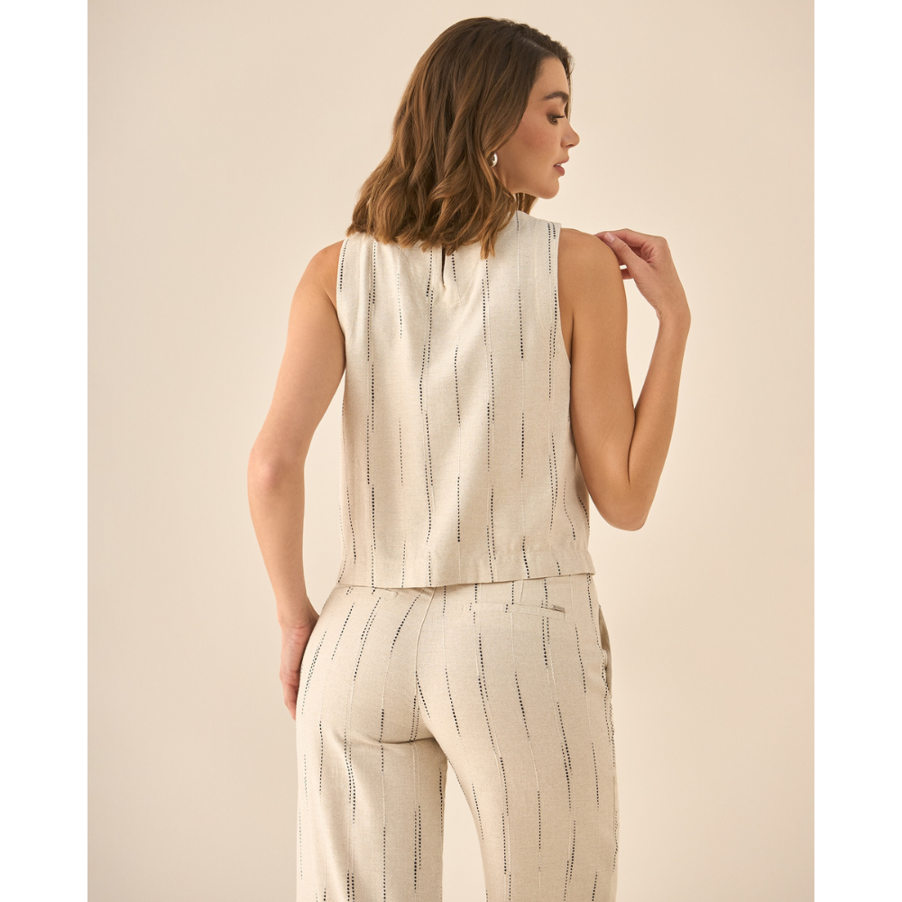 Esprit | Camisa Sin Manga Con Cuello Redondo Para Mujer