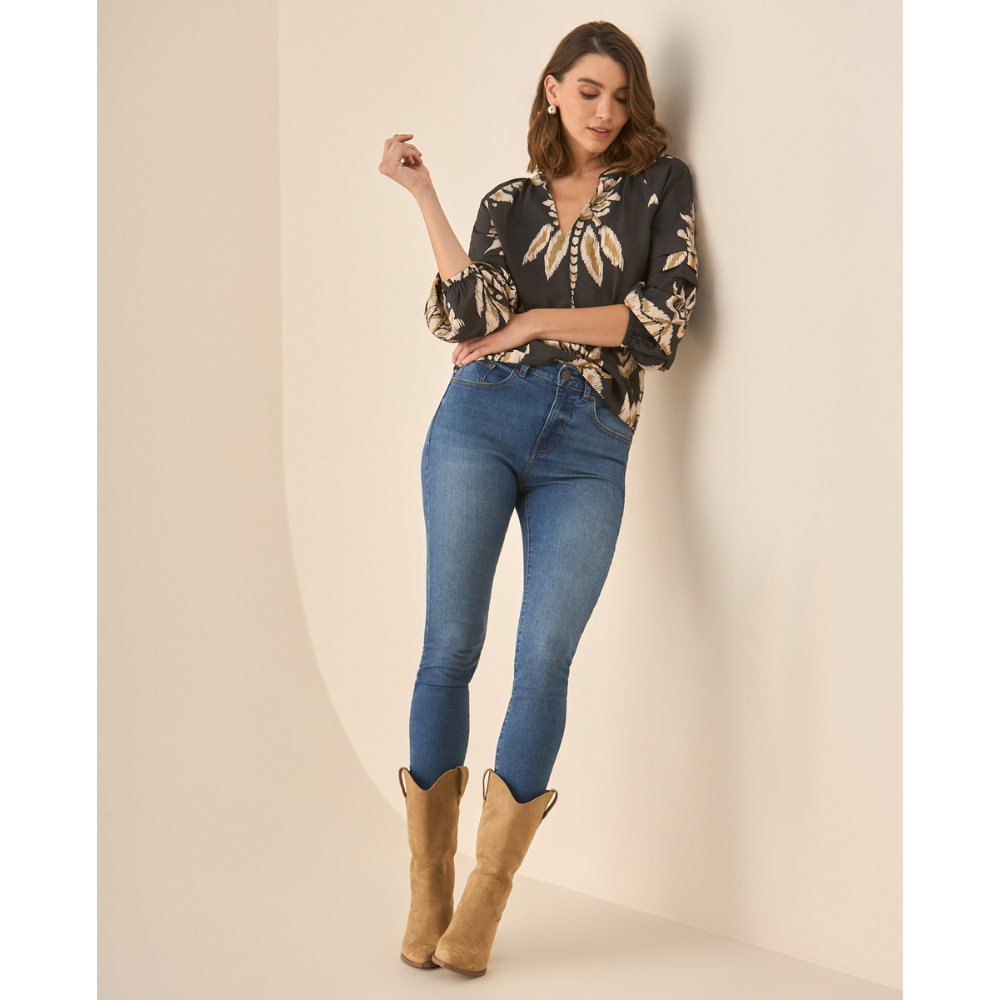 Esprit | Camisa Estampada  Con Amplias Mangas Para Mujer