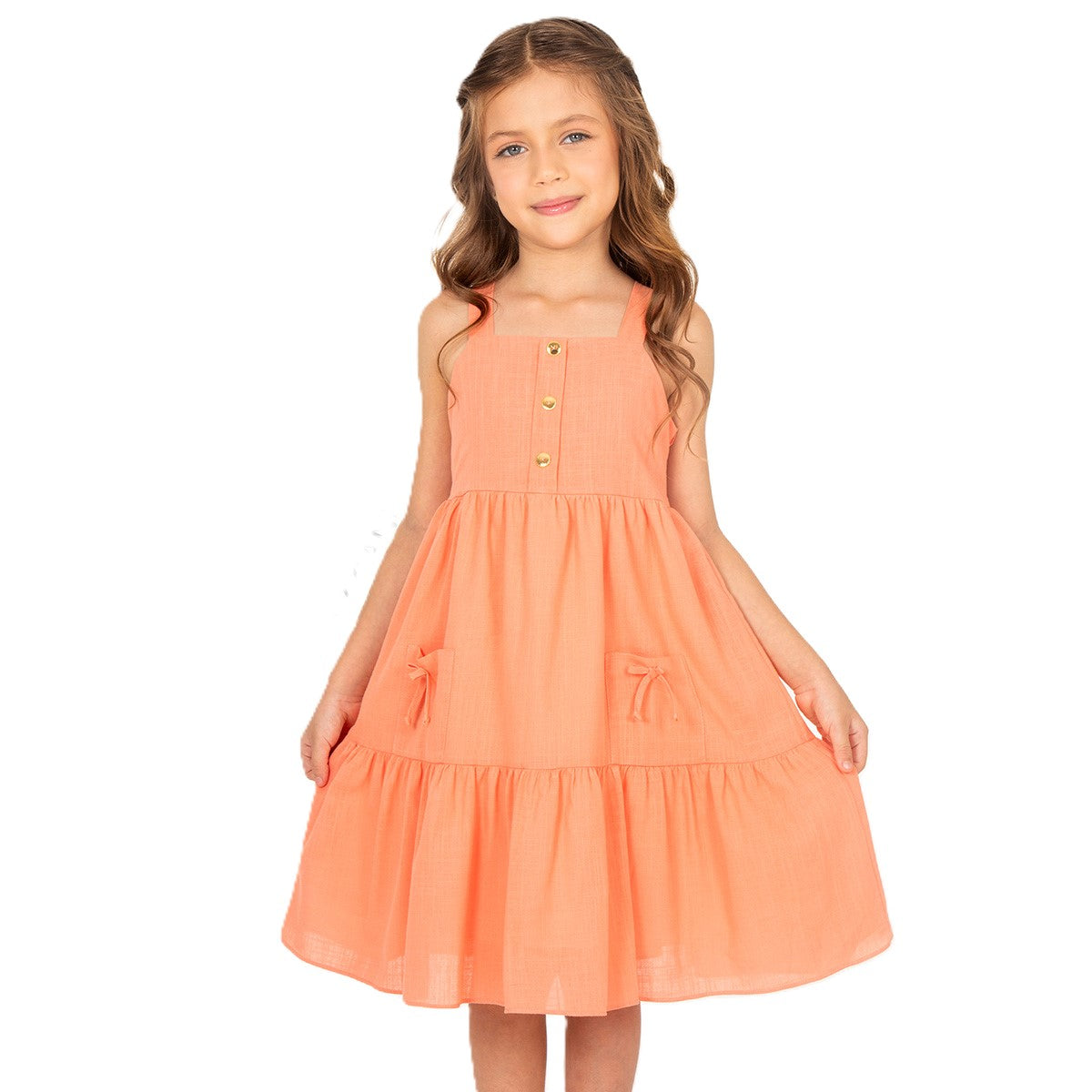 Grazziani | Vestido Botones Dorados para Niña