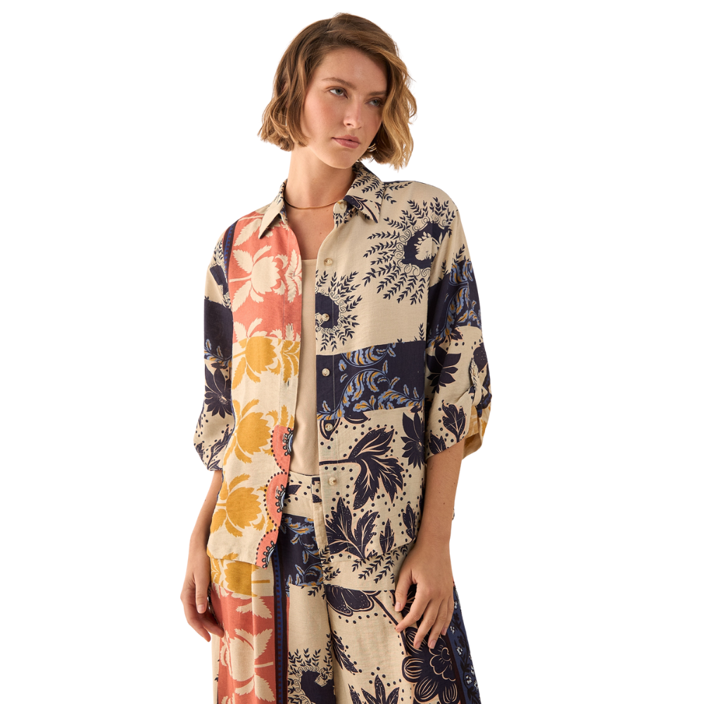 Esprit | Camisa con Estampado Patchwork