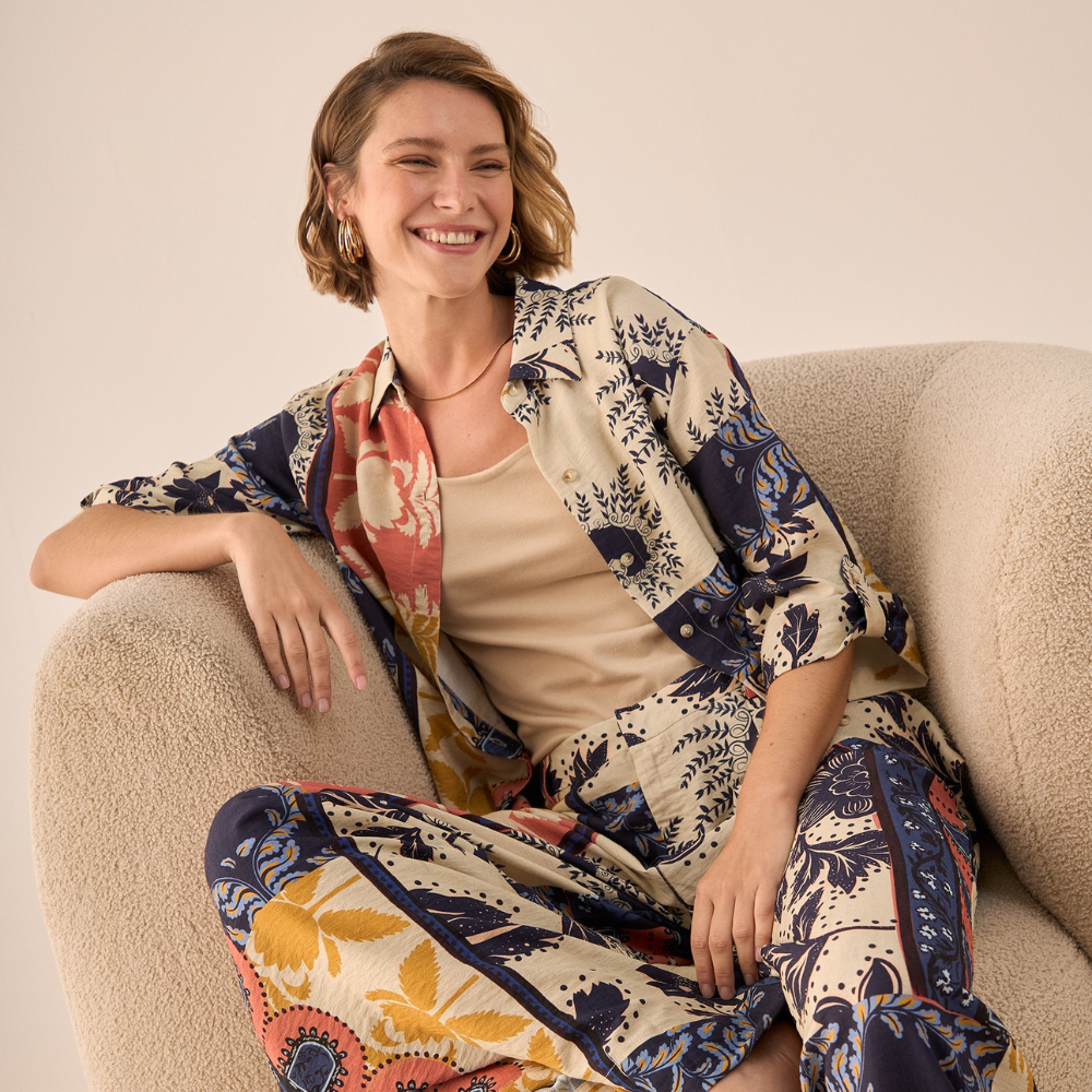 Esprit | Camisa con Estampado Patchwork