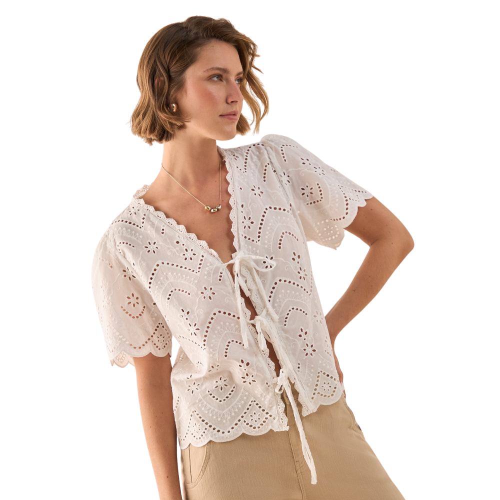 Esprit | Camisa con Bordado Inglés