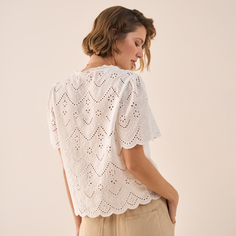 Esprit | Camisa con Bordado Inglés