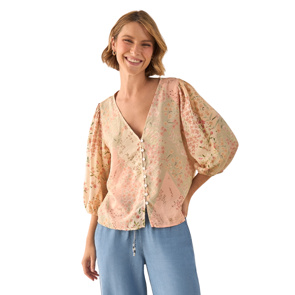 Esprit | Blusa con Estampado Patchwork Floral