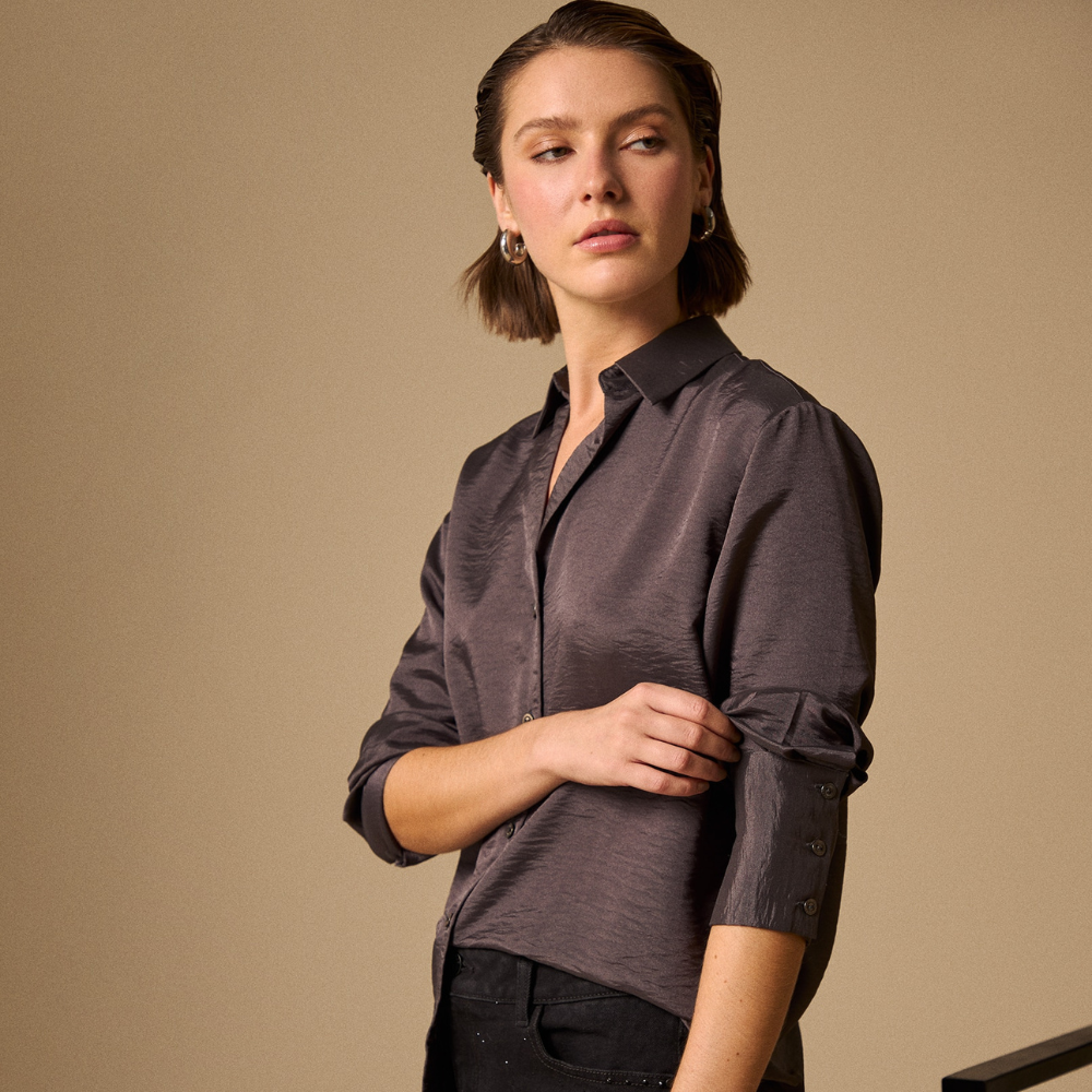 Esprit | Camisa de Textura Arrugada