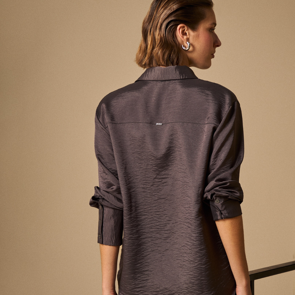 Esprit | Camisa de Textura Arrugada