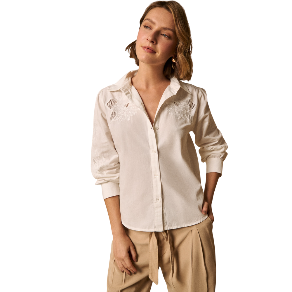 Esprit | Camisa con Bordados Florales