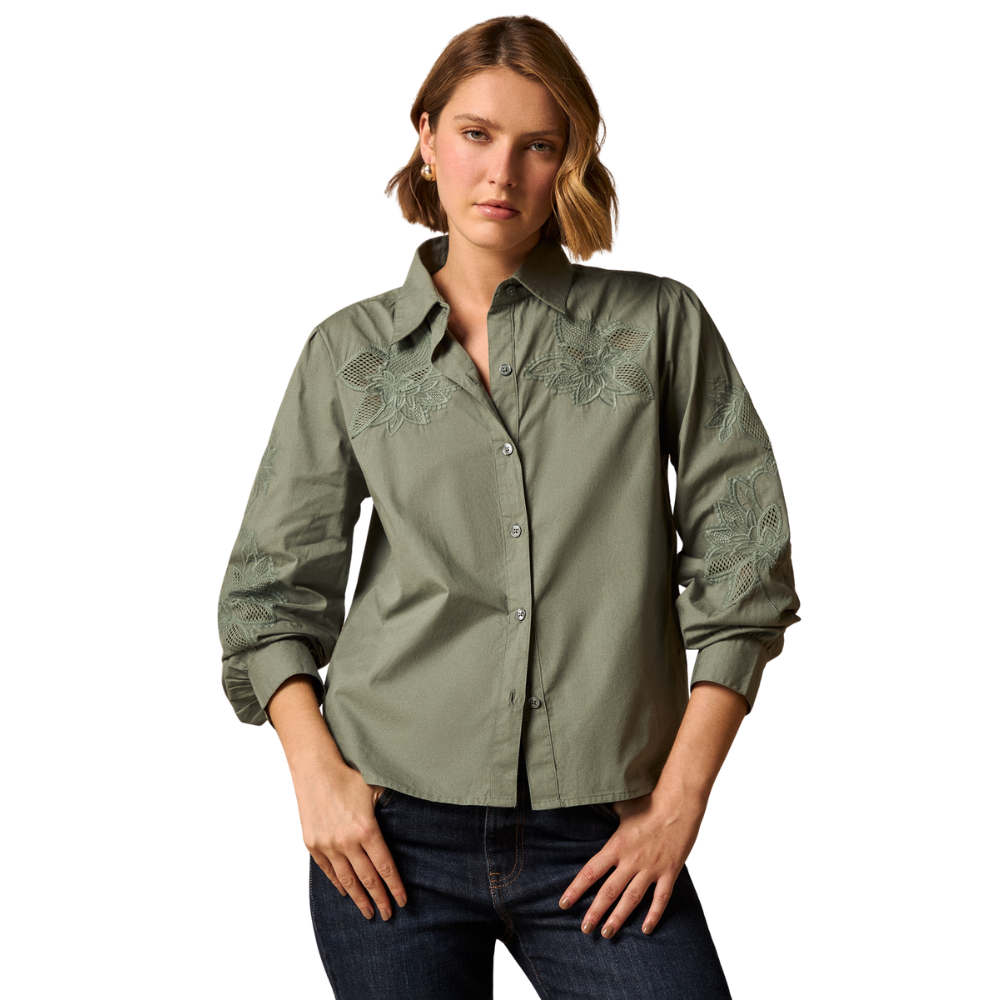 Esprit | Camisa con Bordados Florales