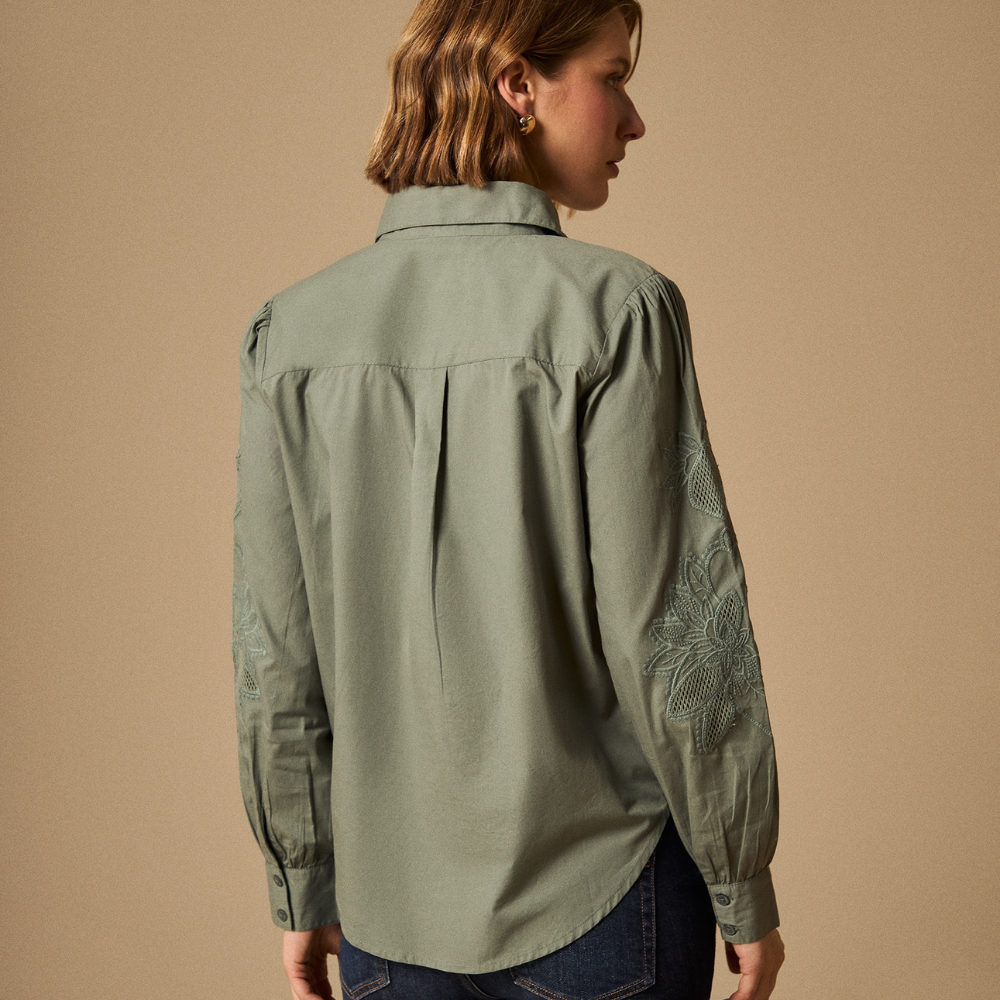 Esprit | Camisa con Bordados Florales